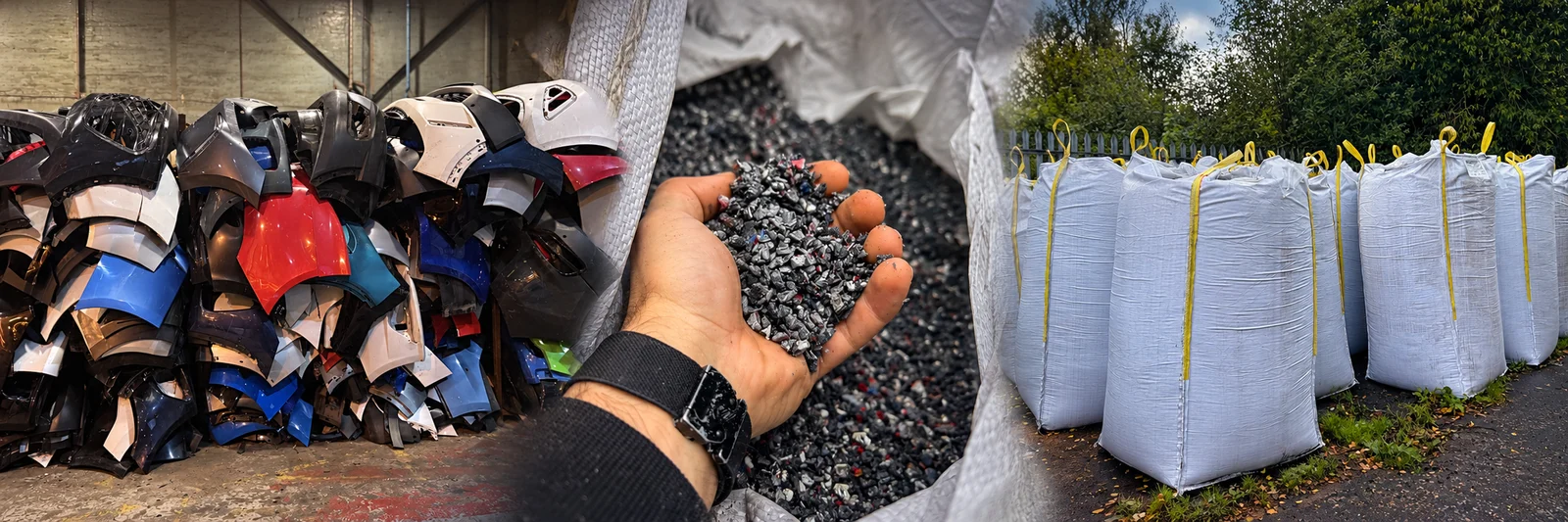 Automotive bumpers transformed into polypropylene regrind